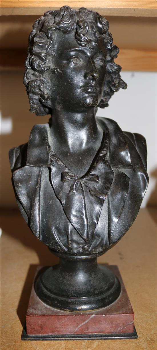 Bust signed carrier Belleuse